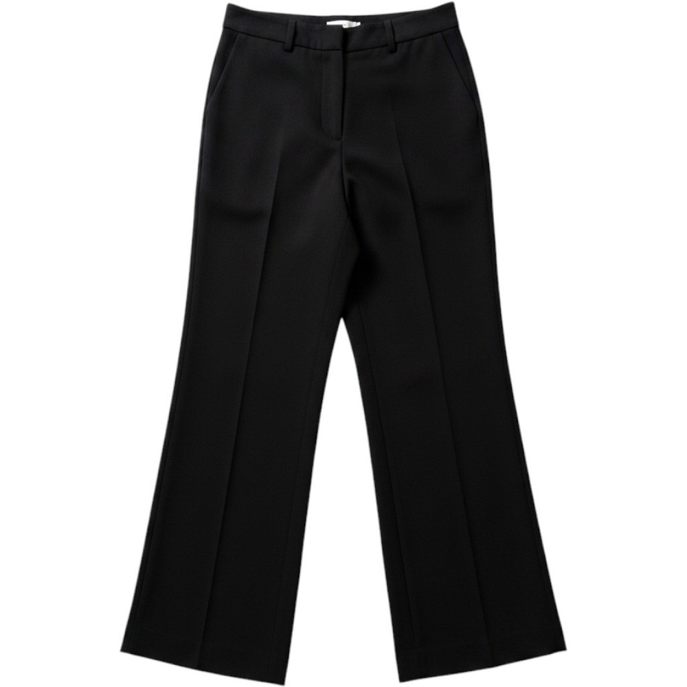 Ann Taylor Loft Laura Black Wide-Leg Lined Trousers Dress Pants Size 4